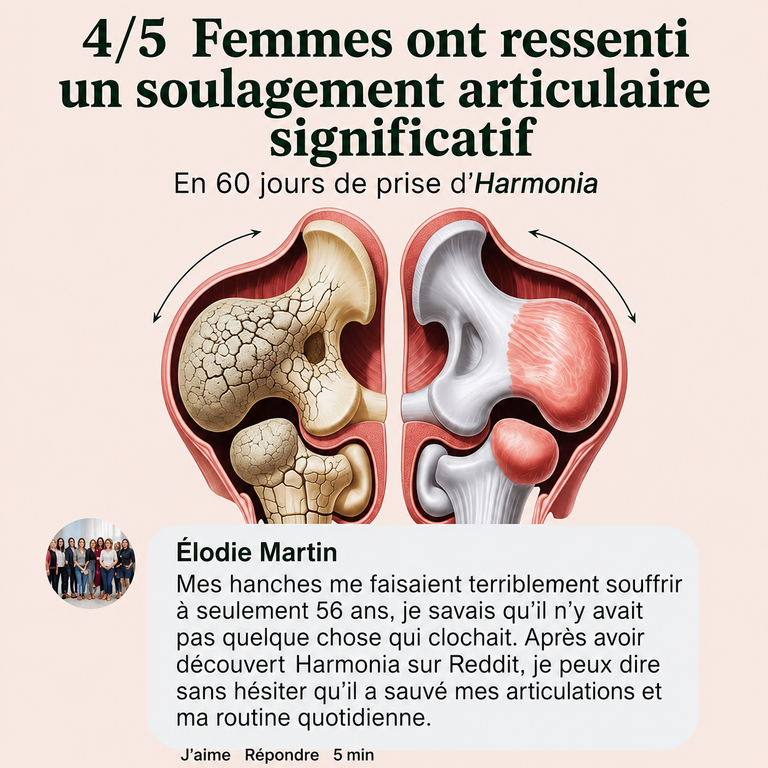 Avis cliente HARMONIA™ — soulagement des articulations